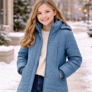 London Fog Blue Quilted Jacket size 10